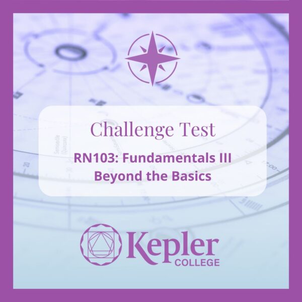 Astrology chart, kepler college logo, challenge test